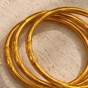 Goldleaf 'Golden Hour' mantra armband; Standaard dikte